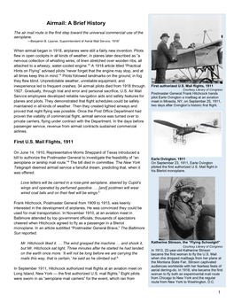 Airmail: a Brief History