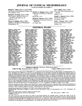 JOURNAL of CLINICAL MICROBIOLOGY VOLUME 28 * DECEMBER 1990 * NUMBER 12 Richard C