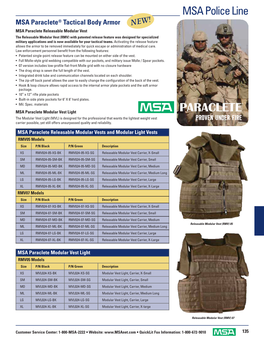 MSA Paraclete® Tactical Body Armor