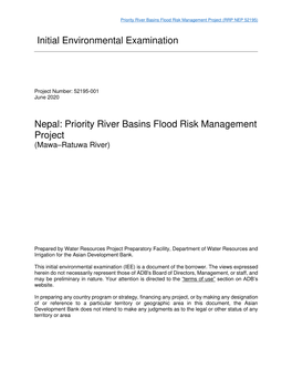 52195-001: Priority River Basins Flood Risk Management Project