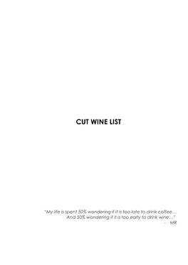 Cut Wine List