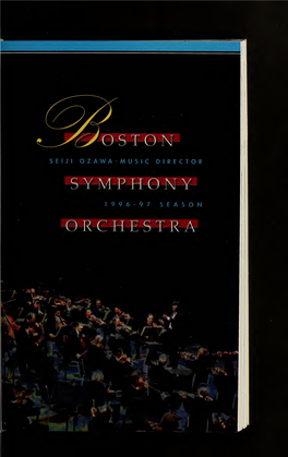Boston Symphony Orchestra Concert Programs, Season 116, 1996-1997