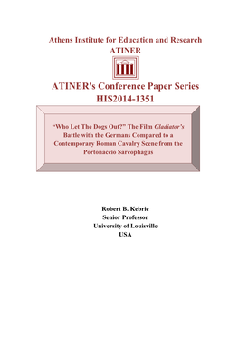 ATINER's Conference Paper Series HIS2014-1351