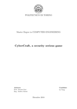 Cybercraft, a Security Serious Game