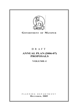 Draft Annual Plan (2006-07) Proposals