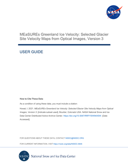 Measures Greenland Ice Velocity: Selected Glacier Site Velocity Maps from Optical Images, Version 3