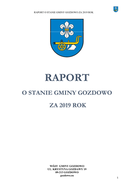 Raport O Stanie Gminy Gozdowo Za 2019 Rok