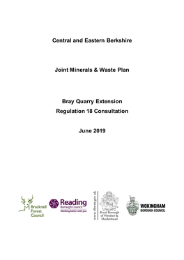 JCEB Bray Quarry Regulation 18 Consultation Document May 2019