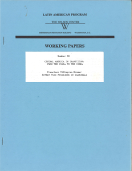 Working Papers