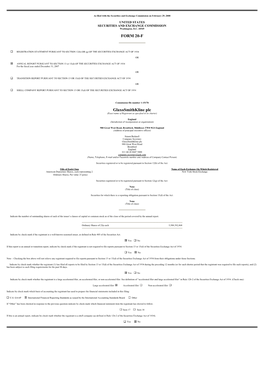 GSK Form 20F 2007