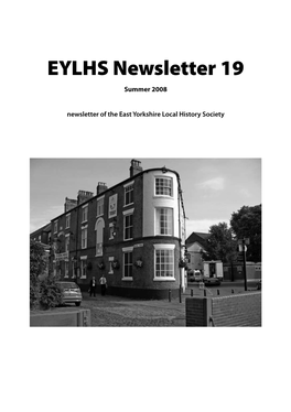 EYLHS Newsletter 19 Summer 2008