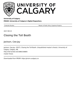 Closing the Toll Booth