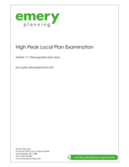 High Peak Local Plan Examination