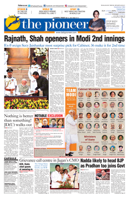 Rajnath, Shah Openers in Modi 2Nd Innings