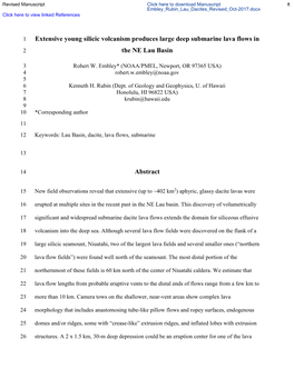 3 Robert.W.Embley@Noaa.Gov 4 5 Kenneth H. Rubin (Dept. of Geology