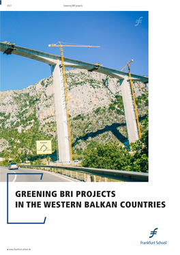 Greening BRI Investments in Western Balkans