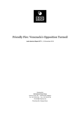 Venezuela's Opposition Turmoil