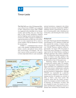 Timor-Leste Mission Review