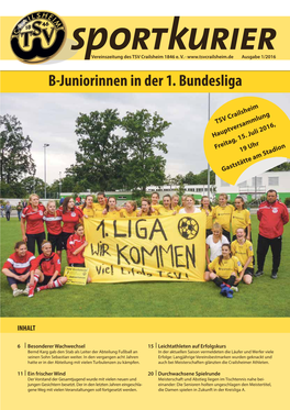 B-Juniorinnen in Der 1. Bundesliga