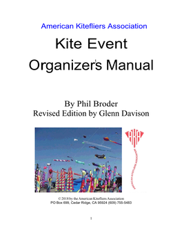 American Kitefliers Association Kite Event Organizer’S Manual