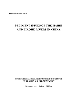 Sediment Issues of the Haihe and Liaohe Rivers in China