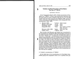 Variation and Word Formation in Proto-Bantu: the Case of *-Ylkad