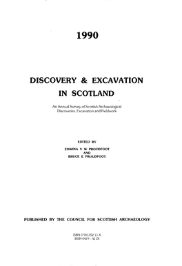 1990 Discovery & Excavation in Scotland