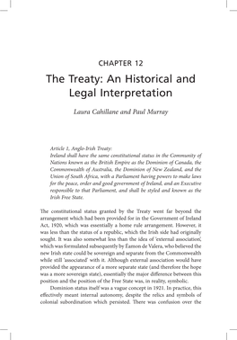 The Treaty: an Historical and Legal Interpretation