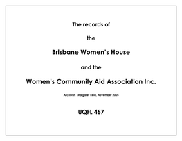 Brisbane Women's House