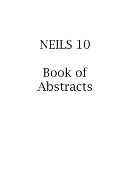 NEILS10 Abstracs