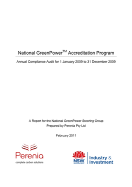 Greenpower 2009 Annual Audit Report FINAL.Pdf