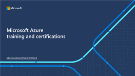 Azure Training + Certification Guide