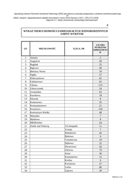 Załącznik Nr 2 1 Anusin 5 2 Auguścin 50 3 Bagdad 25 4 Bąkowo 49 5