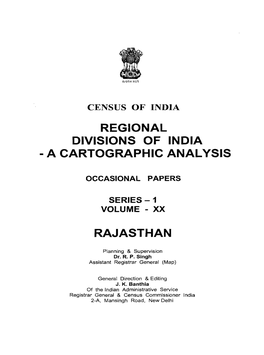 Rajasthan Regional Divisions