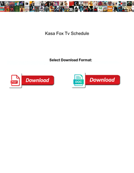 Kasa Fox Tv Schedule