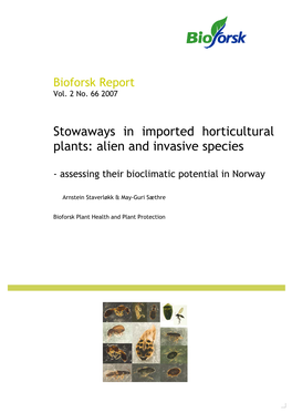 Stowaways in Imported Horticultural Plants: Alien and Invasive Species