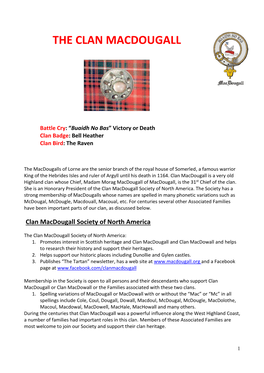 The Macdougalls Are One of the Most Illustrious Highland Clans in The