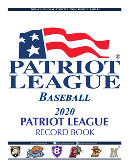 Baseball 2017-182020 PATRIOT LEAGUE RECORD BOOK