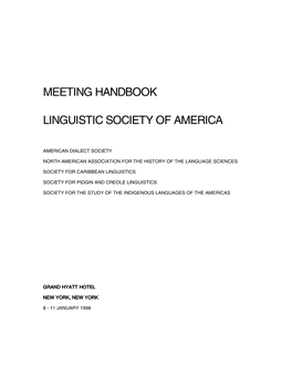 Annual Meeting Handbook