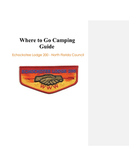 Where to Go Camping Guide