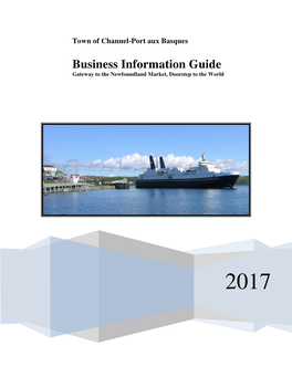 Business Information Guide Gateway to the Newfoundland Market, Doorstep to the World