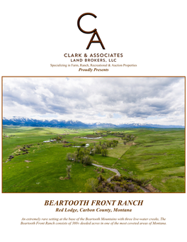 Beartooth Front Ranch Brochure.Pdf
