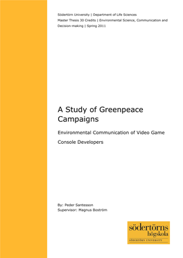 A Study of Greenpeace Campaigns