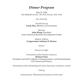 2008 Outstanding 50 Award Brochure