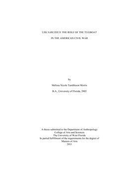 Uss Narcissus: the Role of the Tugboat in the American Civil War