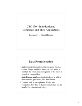 Data Representation