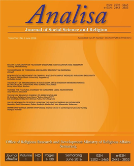 Analisa Journal of Social Science and Religion
