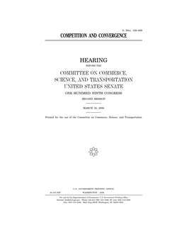 Competition and Convergence Hearing