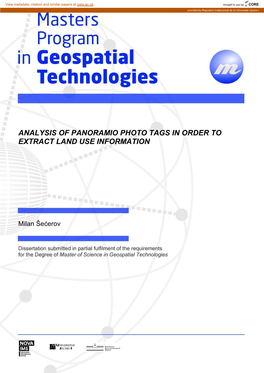 Analysis of Panoramio Photo Tags in Order to Extract Land Use Information