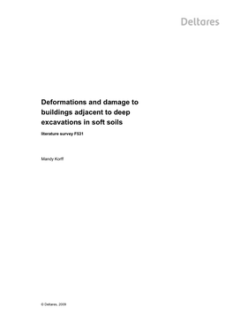 Deformations and Damage to Buildings Adjacent to Deep Excavations in Soft Soils Literature Survey F531